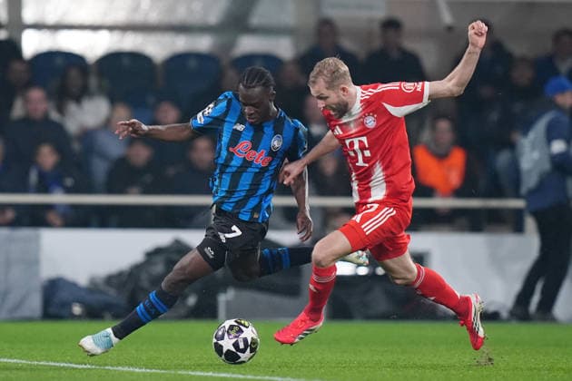 Atalanta s Kamaldeen Sulemana during the Uefa Champions League soccer match between Atalanta and Bayern Munich at the New Balance Stadium in Bergamo , north Italy - Tuesday , March 10 , 2026. - Soccer .  Copyright: xSpada LaPressex
