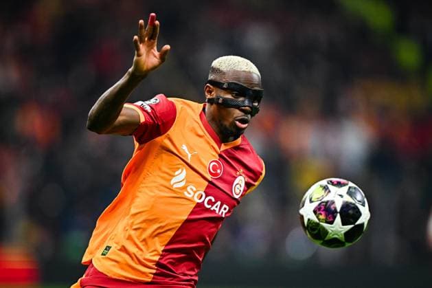 Galatasaray v Liverpool - UEFA Champions League ISTANBUL, TURKIYE - MARCH 10: Victor Osimhen of Galatasaray in action during the UEFA Champions League round of 16 play-off first leg match between Galatasaray and Liverpool at RAMS Park in Istanbul, Turkiye, on March 10, 2026. Cem Tekkesinoglu Anadolu Istanbul Turkey. Editorial use only. Please get in touch for any other usage.  Copyright: x2026xAnadoluxCemxTekkesinoglux
