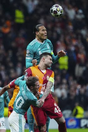 Galatasaray v Liverpool - UEFA Champions League ISTANBUL, TURKIYE - MARCH 10: Abdulkerim Bardakci (42) of Galatasaray in action against Virgil van Dijk (4) of Liverpool during the UEFA Champions League round of 16 play-off first leg match between Galatasaray and Liverpool at RAMS Park in Istanbul, Turkiye, on March 10, 2026. Bunyamin Celik Anadolu Istanbul Turkey. Editorial use only. Please get in touch for any other usage.  Copyright: x2026xAnadoluxBunyaminxCelikx