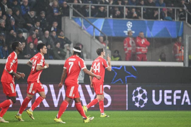 CALCIO - UEFA Champions League - Atalanta BC vs FC Bayern Munchen Josip Stanisic of Fc Bayern Monaco celebrating after a goal during the UEFA Champions League 2025 2026 16 first Leg match between Atalanta BC and FC Bayern Monaco, on 10 of March 2026, at New balance Arena stadium in Bergamo, Italy Bergamo Italy  Copyright: xIPAxSport ABACAx