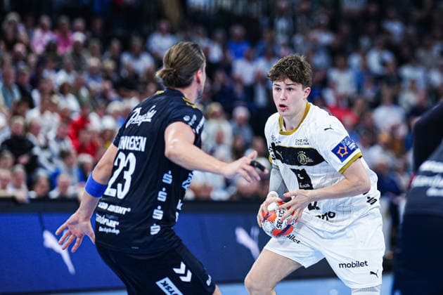 Kent Robin Toennesssen (SG Flensburg-Handewitt, 23), Rasmus Ankermann (THW Kiel, 22) GER, THW Kiel vs. SG Flensburg-Handewitt, Handball, EHF European League, Hauptrunde, Saison 2025 2026, 10.03.2026 GER, THW Kiel vs. SG Flensburg-Handewitt, Handball, EHF European League, Hauptrunde, Saison 2025 2026, 10.03.2026 Kiel Copyright: xEibner-Pressefoto MarcelxvonxFehrnx EP_MFN