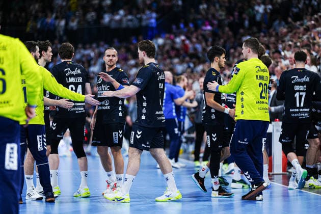 SG Flensburg-Handewitt enttaeuscht enttaeuschung nach Niederlage GER, THW Kiel vs. SG Flensburg-Handewitt, Handball, EHF European League, Hauptrunde, Saison 2025 2026, 10.03.2026 GER, THW Kiel vs. SG Flensburg-Handewitt, Handball, EHF European League, Hauptrunde, Saison 2025 2026, 10.03.2026 Kiel Copyright: xEibner-Pressefoto MarcelxvonxFehrnx EP_MFN