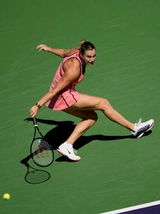 March 10, 2026 Aryna Sabalenka returns a shot against Naomi Osaka (JPN) during their fourth round match at the BNP Paribas Open held at the Indian Wells Tennis Garden in Indian Wells, California. California. Mandatory Photo Credit : CSM Tennis 2026: BNP Paribas Open MAR 10  - ZUMAc04_ 20260310_zma_c04_001 Copyright: xCharlesxBausx