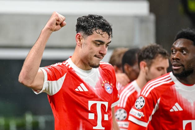 Aleksandar PavloviÄ‡ (FC Bayern München) gestures during the UEFA Champions League 2025 26 Round of 16 First Leg match between Atalanta BC and FC Bayern München at Stadio di Bergamo on March 10, 2026 in Bergamo, Italy. (Photo by Harry Langer DeFodi Images) -