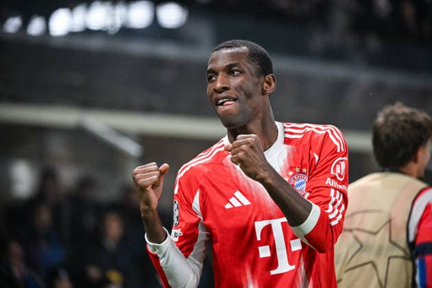 FUSSBALL CHAMPIONS LEAGUE SAISON 2025 2026 Achtelfinal Hinspiel 10.03.2026 Atalanta Bergamo - FC Bayern Muenchen JUBEL FC Bayern Muenchen; Torschuetze zum 0-4 Nicolas Jackson