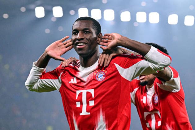 March 10, 2026, Bergamo, Italy: Bayern Munchen s Nicolas Jackson celebrates after goal 0-4 during the UEFA Champions League round of 16 1st leg soccer match between Atalanta BC and FC Bayern Munchen at the Bergamo Stadium in Bergamo, Italy, 10 March 2026. ANSA MICHELE MARAVIGLIA Champions League: Atalanta-Bayern Munchen  - ZUMAa110 20260310_zaf_a110_015 Copyright: xMichelexMaravigliax
