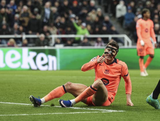 Newcastle v Barcelona, UEFA Champions League, Round of 16, 1st leg 10.03.26 Newcastle v Barcelona, UEFA Champions League, Round of 16, 1st leg Bradley Ormesher The Times Robert Lewandowski Of Barcelona  Copyright: xBradleyxOrmesherx NINTCHDBPICT001065616319