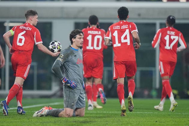 Atalanta™s goalkeeper Marco Carnesecchi during the Uefa Champions League soccer match between Atalanta and Bayern Munich at the New Balance Stadium in Bergamo , north Italy - Tuesday , March 10 , 2026. - Soccer .  Copyright: xSpada LaPressex