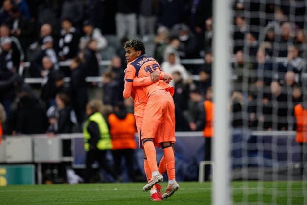 Newcastle United v Barcelona, Champions League Lamine Yamal of Barcelona celebrates scoring his sides first goal of the match 1-1 during the Champions League match between Newcastle United and Barcelona at St. James s Park, Newcastle, UK on 10 March 2026. Newcastle St. James s Park Tyne and Wear UK Editorial use only , Copyright: xCraigxCowanx PSI-23867-0094
