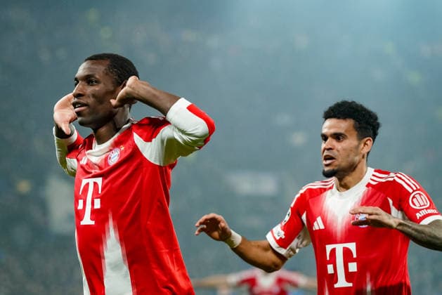 Atalanta BC v Bayern Munchen - UEFA Champions League Nicolas Jackson of FC Bayern Munchen celebrates after scoring fourth goal during the serie UEFA Champions League 2025 26 Round of 16 match between Atalanta BC and FC Bayern Munchen at Gewiss Stadium on March 10, 2026 in Bergamo, Italy Bergamo Gewiss Stadium Bergamo Italy Copyright: xGiuseppexMaffiax 260310_UCL_Atalanta-BayernMunchen_GM_08253-2
