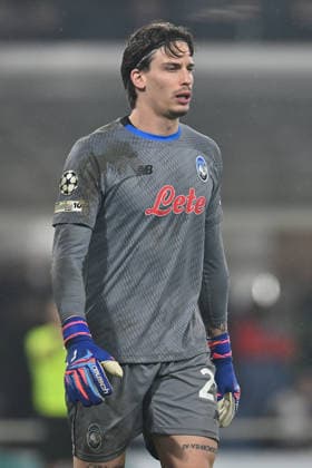 Marco Carnesecchi of Atalanta B.C. is in action during the UEFA Champions League 2025 26 League Round of 16 First Leg match between Atalanta B.C. v Bayern Munchen at the Bergamo Stadium on March 10, 2026 in Bergamo, Italy.  Copyright: xDomenicoxCippitelli IPAxSportx xipa-agency.netx xx IPA_72689124 IPA_Agency_IPA72689124
