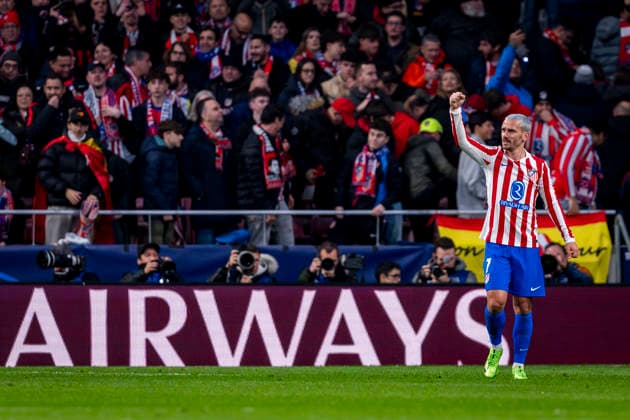 Atletico de Madrid v Tottenham Hotspur FC - UEFA Champions League 2025 26 Round of 16 First Leg Antoine Griezmann of Atletico de Madrid celebrates his goal during the UEFA Champions League 2025 26 Round of 16 First Leg match between Atletico de Madrid and Tottenham Hotspur FC at Estadio Riyadh Air Metropolitano on March 10, 2026 in Madrid, Spain. Madrid Estadio Riyadh Air Metropolitano Madrid Spain Copyright: xAlbertoxGardinx AGardin_20260310_Foot_Champ_Atl_Mad_Tot_Hot_1364