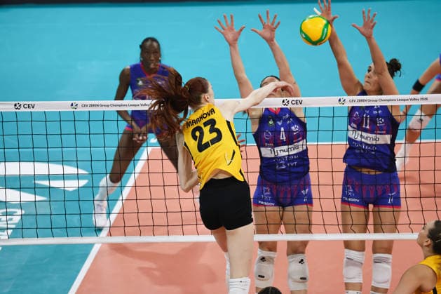 Attack of Marina Markova (VakifBank Istanbul) during Quarter Final CEV Champions League Women 2026 match between Numia VeroVolley Milano and VakifBank Istanbul at Allianz Cloud, Milan, Italy on March 10, 2026& x9; during Numia Vero Volley Milano vs VakifBank Istanbul, CEV Champions League Women volleyball match in Milan, Italy, March 10 2026  Copyright: xValerioxOrigo IPAxSportx xipa-agency.netx xx IPA_72679253 IPA_Agency_IPA72679253