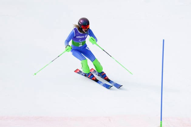 (260311) -- CORTINA D AMPEZZO, March 11, 2026 -- Chiara Mazzel of Italy competes during the para alpine skiing women s combined vision impaired event at the Milan-Cortina 2026 Paralympic Winter games, Winterspiele,Spiele, Summer games in Cortina D ampezzo, Italy, March 10, 2026. ) (SP)ITALY-CORTINA D AMPEZZO-PARALYMPIC WINTER GAMES-PARA ALPINE SKIING-WOMEN S COMBINED-VISION IMPAIRED LianxYi 