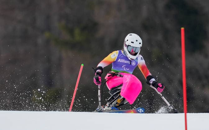 (260311) -- CORTINA D AMPEZZO, March 11, 2026 -- Audrey Pascual Seco of Spain competes during the para alpine skiing women s combined sitting event at the Milan-Cortina 2026 Paralympic Winter games, Winterspiele,Spiele, Summer games in Cortina D ampezzo, Italy, March 10, 2026. ) (SP)ITALY-CORTINA D AMPEZZO-PARALYMPIC WINTER GAMES-PARA ALPINE SKIING-WOMEN S COMBINED-SITTING WangxKaiyan 