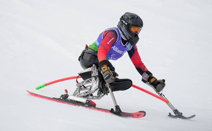 (260311) -- CORTINA D AMPEZZO, March 11, 2026 -- Anna-Lena Forster of Germany competes during the para alpine skiing women s combined sitting event at the Milan-Cortina 2026 Paralympic Winter games, Winterspiele,Spiele, Summer games in Cortina D ampezzo, Italy, March 10, 2026. ) (SP)ITALY-CORTINA D AMPEZZO-PARALYMPIC WINTER GAMES-PARA ALPINE SKIING-WOMEN S COMBINED-SITTING WangxKaiyan 