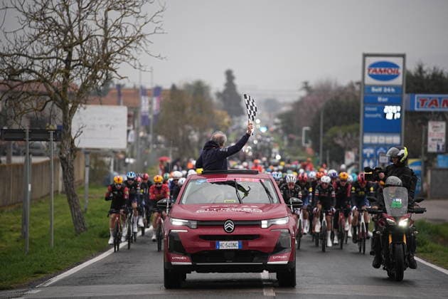 Start race during the 221-kilometer Stage 3 of the Tirreno-Adriatico cycling race from Cortona to Magliano de™ Marsi - Italy - Wednesday, March 11, 2026. - cycling .  Copyright: xMarcoxAlpozzi LaPressex