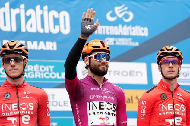Ganna Filippo Of Ineos Grenadiers during the 221-kilometer Stage 3 of the Tirreno-Adriatico cycling race from Cortona to Magliano de™ Marsi - Italy - Wednesday, March 11, 2026. - cycling .  Copyright: xMassimoxPaolone LaPressex