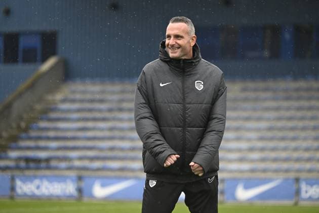 Genk s head coach Nicky Hayen pictured during a training session of Belgian soccer team KRC Genk, Wednesday 11 March 2026 in Genk. The team is preparing for tomorrow s match against German Freiburg, the first leg of the 1 16 Finals of the UEFA Europa League tournament. TOM GOYVAERTS TomxGoyvaerts  x167125904x
