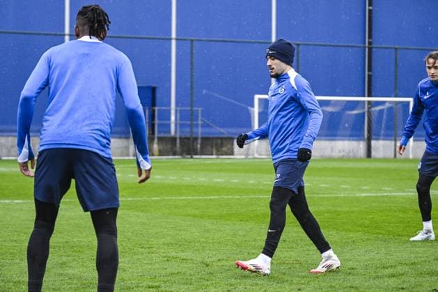 Genk s Zakaria El Ouahdi pictured during a training session of Belgian soccer team KRC Genk, Wednesday 11 March 2026 in Genk. The team is preparing for tomorrow s match against German Freiburg, the first leg of the 1 16 Finals of the UEFA Europa League tournament. TOM GOYVAERTS TomxGoyvaerts  x167126435x