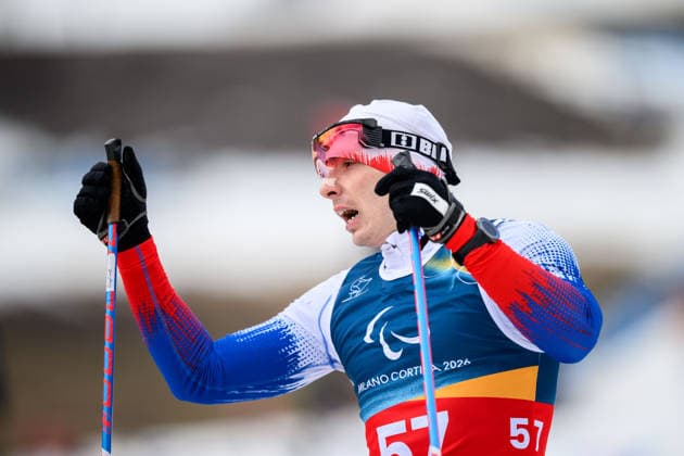 260311 Ivan Golubkov of Russia competes in the men s 10km interval start sitting para cross-country skiing during day 5 of the Milano Cortina 2026 Winter Paralympic Games on March 11, 2026 in Val di Fiemme. Photo: Maxim Thore BILDBYRAN kod MT MT1018 skidor cross-country skiing langrenn paralympic games paralympics paralympiska spel paralympiske leker vinter-paralympics winter paralympics milano cortina 2026 milano cortina 2026 winter paralympic games 5 bbeng ryssland *** 260311 Ivan Golubkov of Russia competes in the men s 10km interval start sitting para cross country skiing during day 5 of the Milano Cortina 2026 Winter Paralympic Games on March 11, 2026 in Val di Fiemme Photo Maxim Thore BILDBYRAN kod MT MT1018 skidor cross country skiing langrenn paralympic games paralympiska spelen paralympiske leker vinter paralympics winter paralympics milano cortina 2026 milano cortina 2026 winter paralympic games 5 bbeng ryssland  Copyright: MAXIMxTHORE BB260311MT032