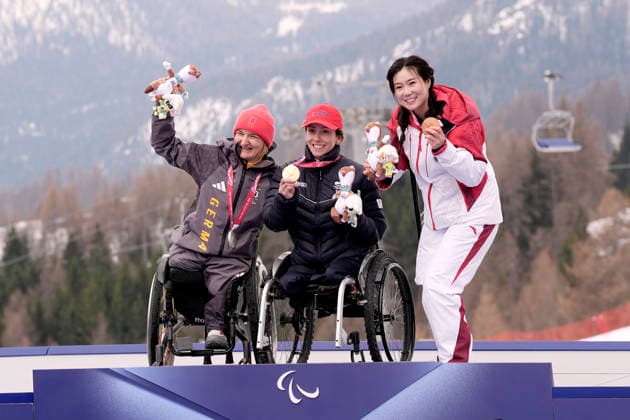 FORSTER Anna Lena Team GER 2.PLatz Ski Alpine Kombination sitzend Frauen in Cortina Paralympische Winterspiele 2026 Cortina - Milano am 10.03.2026 in Cortina *** FORSTER Anna Lena Team GER 2 PLatz Ski Alpine Combined sitting women in Cortina Paralympic Winter Games 2026 Cortina Milano on 10 03 2026 in Cortina Copyright: xLacixPerenyix