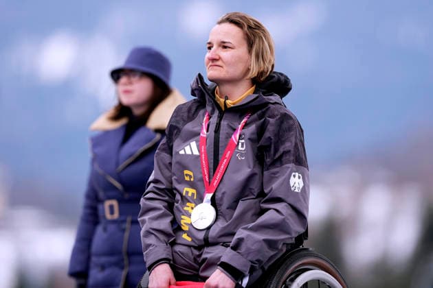 FORSTER Anna Lena Team GER 2.PLatz Ski Alpine Kombination sitzend Frauen in Cortina Paralympische Winterspiele 2026 Cortina - Milano am 10.03.2026 in Cortina *** FORSTER Anna Lena Team GER 2 PLatz Ski Alpine Combined sitting women in Cortina Paralympic Winter Games 2026 Cortina Milano on 10 03 2026 in Cortina Copyright: xLacixPerenyix