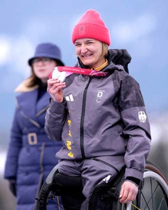 FORSTER Anna Lena Team GER 2.PLatz Ski Alpine Kombination sitzend Frauen in Cortina Paralympische Winterspiele 2026 Cortina - Milano am 10.03.2026 in Cortina *** FORSTER Anna Lena Team GER 2 PLatz Ski Alpine Combined sitting women in Cortina Paralympic Winter Games 2026 Cortina Milano on 10 03 2026 in Cortina Copyright: xLacixPerenyix