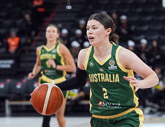 Argentina v Australia - FIBA Women s Basketball World Cup 2026 Qualifying Tournaments ISTANBUL, TURKIYE - MARCH 11: Australia’s Jade Melbourne (2) in action during the FIBA Women’s World Cup Qualifiers Group A basketball match between Argentina and Australia at the Turkcell Basketball Development Center in Istanbul, Turkiye, on March 11, 2026. Esra Bilgin Anadolu Istanbul Turkey. Editorial use only. Please get in touch for any other usage.  Copyright: x2026xAnadoluxEsraxBilginx