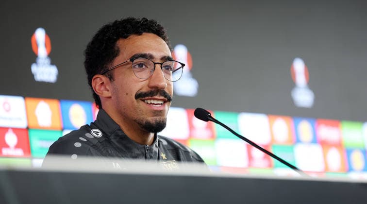 11.03.2026, Deutschland, Stuttgart, Fußball VfB Stuttgart PK, Tiago Tomas Gemäß den Vorgaben der DFL Deutsche Fußball Liga ist es untersagt, in dem Stadion und oder vom Spiel angefertigte Fotoaufnahmen in Form von Sequenzbildern und oder videoähnlichen Fotostrecken zu verwerten bzw. verwerten zu lassen.