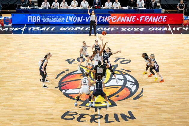 Basketball Villeurbanne 11.03.2026 Wommen™s Basketball World Cup 2026 Qualifying Tournament Deutschland (GER) - Südkorea (KOR) Tip-off
