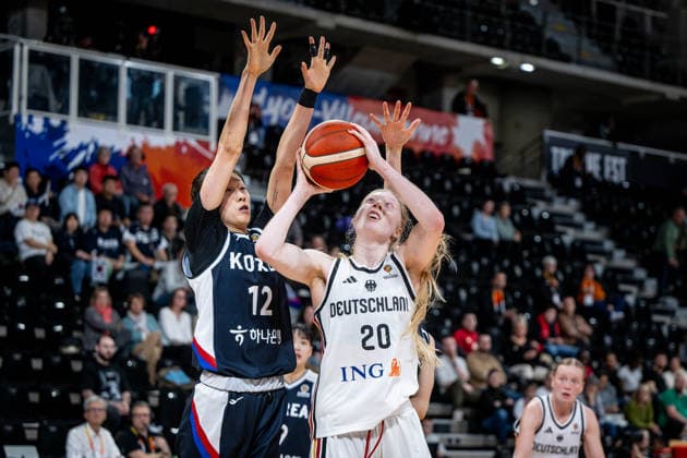 Basketball Villeurbanne 11.03.2026 Wommen™s Basketball World Cup 2026 Qualifying Tournament Deutschland (GER) - Südkorea (KOR) Frida Bühner (Deutschland, No.20)