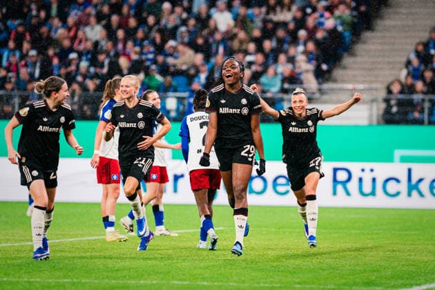 DFB-Pokal Frauen: Hamburger SV vs. FC Bayern München,11.03.2026 TOR, JUBEL zum 1:0 durch Edna Imade (FC Bayern München, 29); Fußball, DFB-Pokal Frauen, Viertelfinale: Hamburger SV vs. FC Bayern München am 11.03.2026 im Volksparkstadion, Hamburg DFB REGULATIONS PROHIBIT ANY USE OF PHOTOGRAPHS AS IMAGE SEQUENCES AND OR QUASI-VIDEO. Copyright: xBEAUTIFULxSPORTS Tonhäuserx
