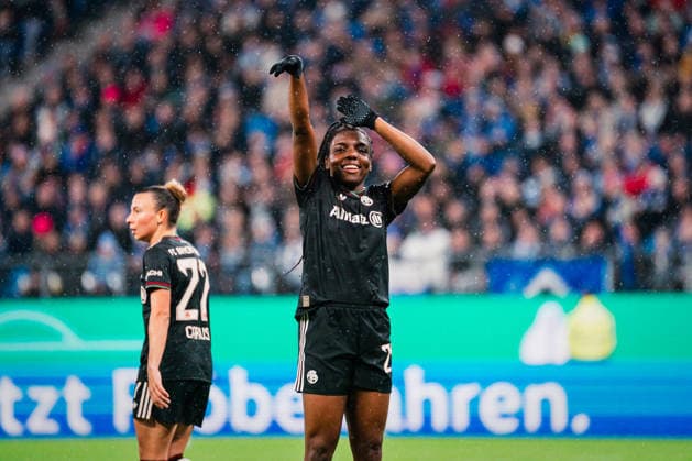 DFB-Pokal Frauen: Hamburger SV vs. FC Bayern München,11.03.2026 TOR, JUBEL zum 1:0 durch Edna Imade (FC Bayern München, 29); Fußball, DFB-Pokal Frauen, Viertelfinale: Hamburger SV vs. FC Bayern München am 11.03.2026 im Volksparkstadion, Hamburg DFB REGULATIONS PROHIBIT ANY USE OF PHOTOGRAPHS AS IMAGE SEQUENCES AND OR QUASI-VIDEO. Copyright: xBEAUTIFULxSPORTS Tonhäuserx
