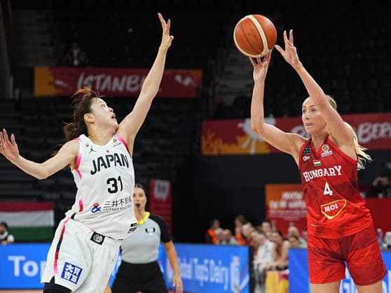 Japan V Hungary - FIBA Women s World Cup Qualifiers ISTANBUL, TURKIYE – MARCH 11: Japan s Aika Hirashita (31) in action against Hungary s Debora Dubei (4) during the FIBA Women s Basketball World Cup Qualifiers Group C match between Japan and Hungary at the Turkcell Basketball Development Center in Istanbul, Turkiye, on March 11, 2026. Esra Bilgin Anadolu Istanbul Turkey. Editorial use only. Please get in touch for any other usage.  Copyright: x2026xAnadoluxEsraxBilginx