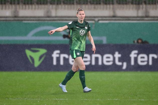 VfL vs. Frankfurt, DFB-Pokal Frauen Wolfsburg, 11.03.2026, Fußball, Frauen, VfL Wolfsburg vs. Eintracht Frankfurt, Viertelfinale DFB-Pokal, Saison 2025 2026. Sarai Linder (VfL Wolfsburg) AOK Stadion Deutschland