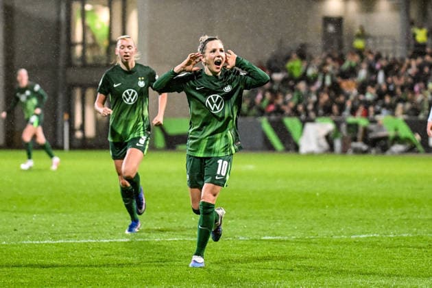 Fußball I Frauen I Saison 2025-2026 I DFB-Pokal I VfL Wolfsburg - Eintracht Frankfurt I 11.03.2026 Torjubel Svenja Huth (10, VfL Wolfsburg) Freisteller, Nahaufnahme, Porträt, Portrait, Einzelfoto, Einzelbild, Körper Wolfsburg AOK Stadion Niedersachsen Deutschland Copyright: xLobeca InesxHähnelx