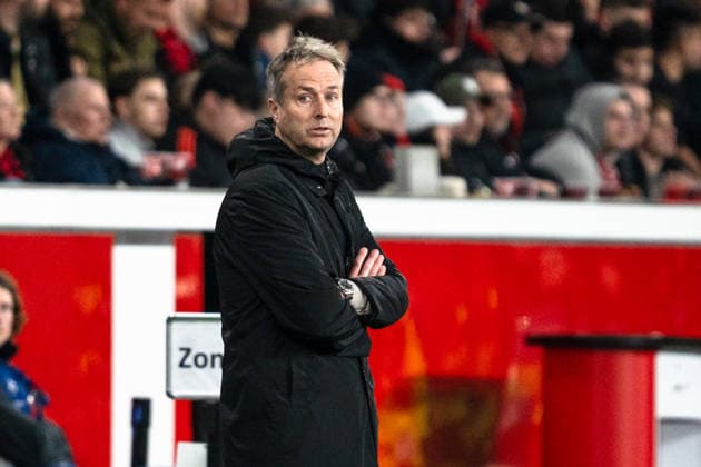 UEFA Champions League 2025 2026 Bayer 04 Leverkusen vs. Arsenal, Achtelfinale, Round of 16 - Hinrunde, Mittwoch, 11.03.2026 BayArena (Nordrhein-Westfalen, Deutschland) Kasper Hjulmand (Cheftrainer) Copyright: xCelinaxLeiersx