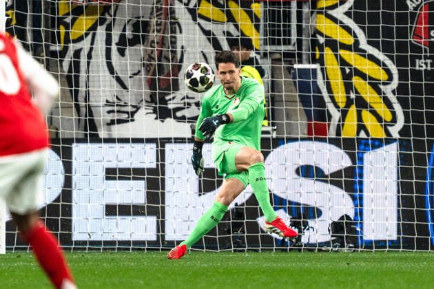 UEFA Champions League 2025 2026 Bayer 04 Leverkusen vs. Arsenal, Achtelfinale, Round of 16 - Hinrunde, Mittwoch, 11.03.2026 BayArena (Nordrhein-Westfalen, Deutschland) Janis Blaswich ( 28) Copyright: xCelinaxLeiersx