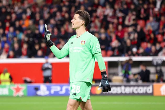 Janis Blaswich (Bayer Leverkusen) GER, Bayer Leverkusen gegen Arsenal London, Fussball, Champions League, Achtelfinale, Spielzeit 2025 2026, 11.03.2026 DFL REGULATIONS PROHIBIT ANY USE OF PHOTOGRAPHS AS IMAGE SEQUENCES AND OR QUASI-VIDEO GER, Bayer Leverkusen gegen Arsenal London, Fussball, Champions League, Achtelfinale, Spielzeit 2025 2026, 11.03.2026 Leverkusen Copyright: xEibner-Pressefoto FrankxZeisingx EP_FZG