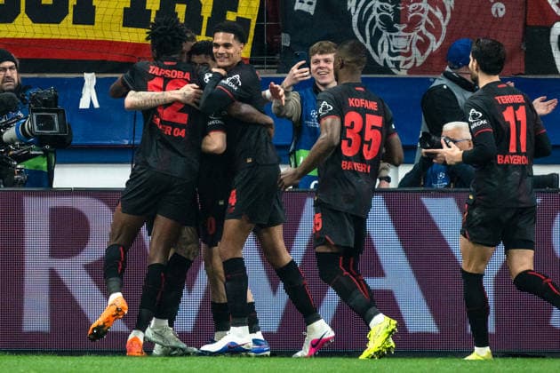 UEFA Champions League 2025 2026 Bayer 04 Leverkusen vs. Arsenal, Achtelfinale, Round of 16 - Hinrunde, Mittwoch, 11.03.2026 BayArena (Nordrhein-Westfalen, Deutschland) Tor zum 1:0 durch Robert Andrich ( 8) Jubel Freude Emotionen Torjubel Copyright: xCelinaxLeiersx