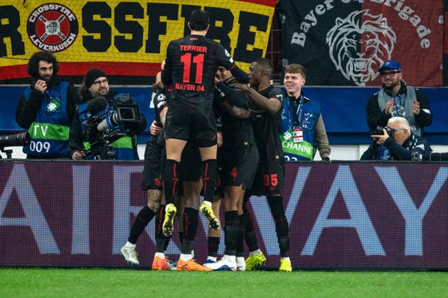 UEFA Champions League 2025 2026 Bayer 04 Leverkusen vs. Arsenal, Achtelfinale, Round of 16 - Hinrunde, Mittwoch, 11.03.2026 BayArena (Nordrhein-Westfalen, Deutschland) Tor zum 1:0 durch Robert Andrich ( 8) Jubel Freude Emotionen Torjubel Copyright: xCelinaxLeiersx