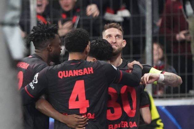 Fussball, UEFA Champions League 2025 2026, Achtelfinale, Bayer 04 Leverkusen vs FC Arsenal 11.03.2026 Bayarena Leverkusen, robert andrich bayer 04 leverkusen torjubeln