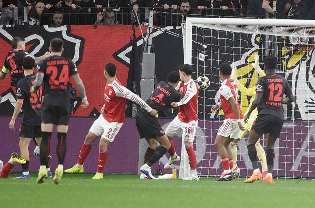 11.03.2026, xhbx, Fussball UEFA Champions League, Bayer 04 Leverkusen - FC Arsenal London v.l. Goal scored, Tor zum 1:0 durch Robert Andrich (Bayer Leverkusen) (DFL DFB REGULATIONS PROHIBIT ANY USE OF PHOTOGRAPHS as IMAGE SEQUENCES and or QUASI-VIDEO) Leverkusen