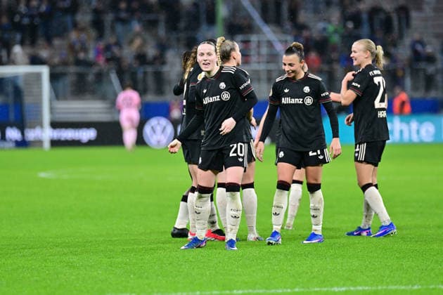 Fußball I Frauen I Saison 2025-2026 I DFB Pokal I Viertelfinale I Hamburger SV - FC Bayern München I 11.03.2026 Torjubel, Jubel, Begeisterung, Enthusiasmus, Euphorie, Freude, Glücksgefühl, Heiterkeit bei: Franziska Kett (20, FC Bayern München) Hamburg Volksparkstadion Hamburg Deutschland Copyright: xLobeca WolfxGebhardtx