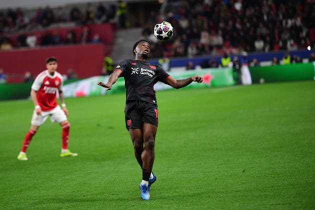 Leverkusen v Arsenal - UEFA Champions League LEVERKUSEN, GERMANY - MARCH 11: Players in action during the UEFA Champions League match between Leverkusen and Arsenal at BayArena in Leverkusen, Germany on March 11, 2026. Hesham Elsherif Anadolu Leverkusen Germany. Editorial use only. Please get in touch for any other usage.  Copyright: x2026xAnadoluxHeshamxElsherifx