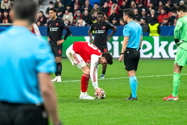 UEFA Champions League 2025 2026 Bayer 04 Leverkusen vs. Arsenal, Achtelfinale, Round of 16 - Hinrunde, Mittwoch, 11.03.2026 BayArena (Nordrhein-Westfalen, Deutschland) Tor zum 1:1 durch Kai Havertz (Arsenal, 29) Copyright: xCelinaxLeiersx