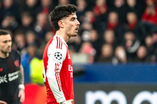 UEFA Champions League 2025 2026 Bayer 04 Leverkusen vs. Arsenal, Achtelfinale, Round of 16 - Hinrunde, Mittwoch, 11.03.2026 BayArena (Nordrhein-Westfalen, Deutschland) Tor zum 1:1 durch Kai Havertz (Arsenal, 29 Copyright: xCelinaxLeiersx