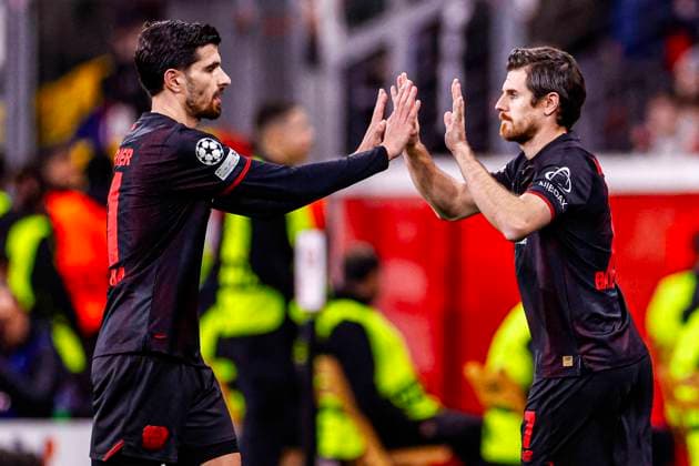 Martin Terrier of Bayer 04 Leverkusen is substituted for Jonas Hofmann of Bayer 04 Leverkusen Bayer 04 Leverkusen v Arsenal FC, UEFA Champions League 2025 26 Round of 16 First Leg, Bayer 04 Leverkusen v Arsenal FC, BayArena, March 11, 2026, Leverkusen, Germany.