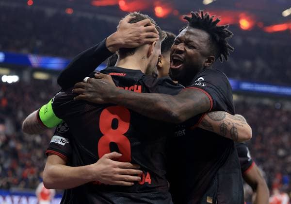 Robert Andrich of Bayer Leverkusen celebrates scoring their side s first goal of the game Bayer 04 Leverkusen v Arsenal, UEFA Champions League, Round of 16, First Leg, Football, BayArena, Leverkusen, Germany - 11 Mar 2026Leverkusen BayArena Germany EDITORIAL USE ONLY No use with unauthorised audio, video, data, fixture lists, club league logos or live services. Online in-match use limited to 120 images, no video emulation. No use in betting, games or single club league player publications. Copyright: xGeorgexTewkesbury Shutterstockx 16746712bs